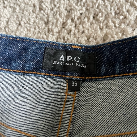 APC Taille Haute Denim Ankle Crop Jeans - Picture 6 of 11